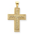 14KYG Greek Accent Cross